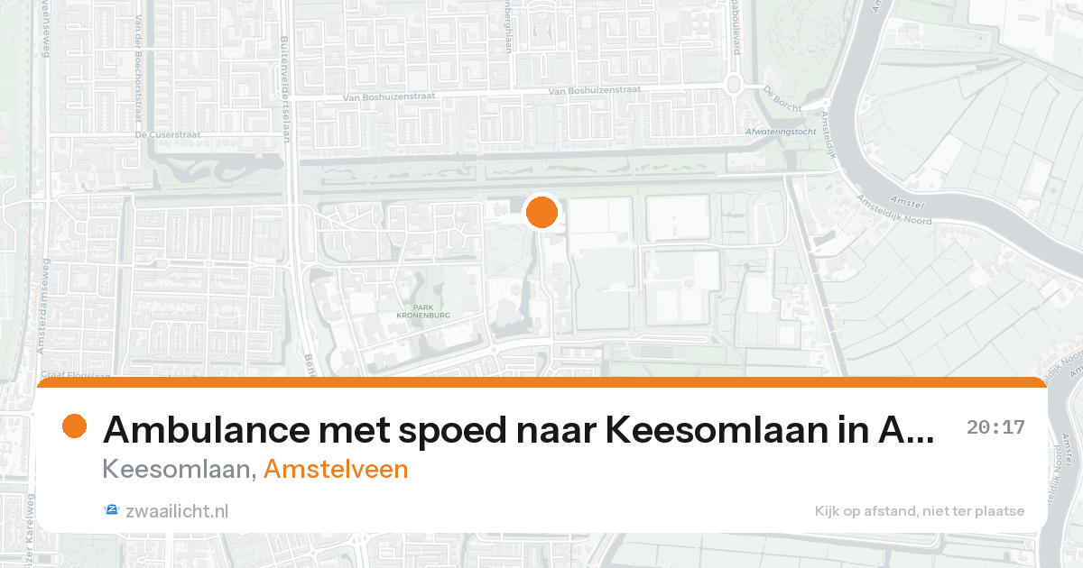 Ambulance met spoed naar Keesomlaan in Amstelveen — 25 aug 2026