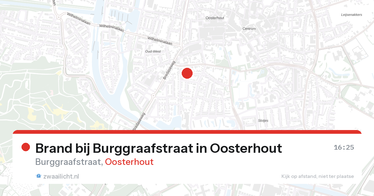 Brand bij Burggraafstraat in Oosterhout — 16 feb 2026