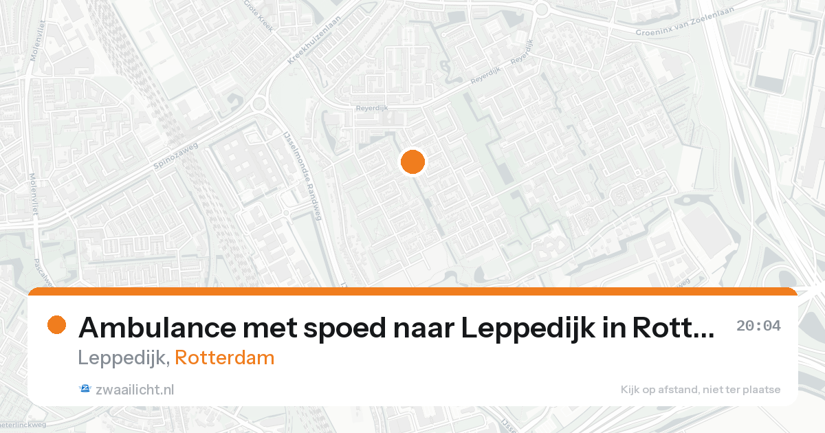 Ambulance met spoed naar Leppedijk in Rotterdam — 26 mei 2026