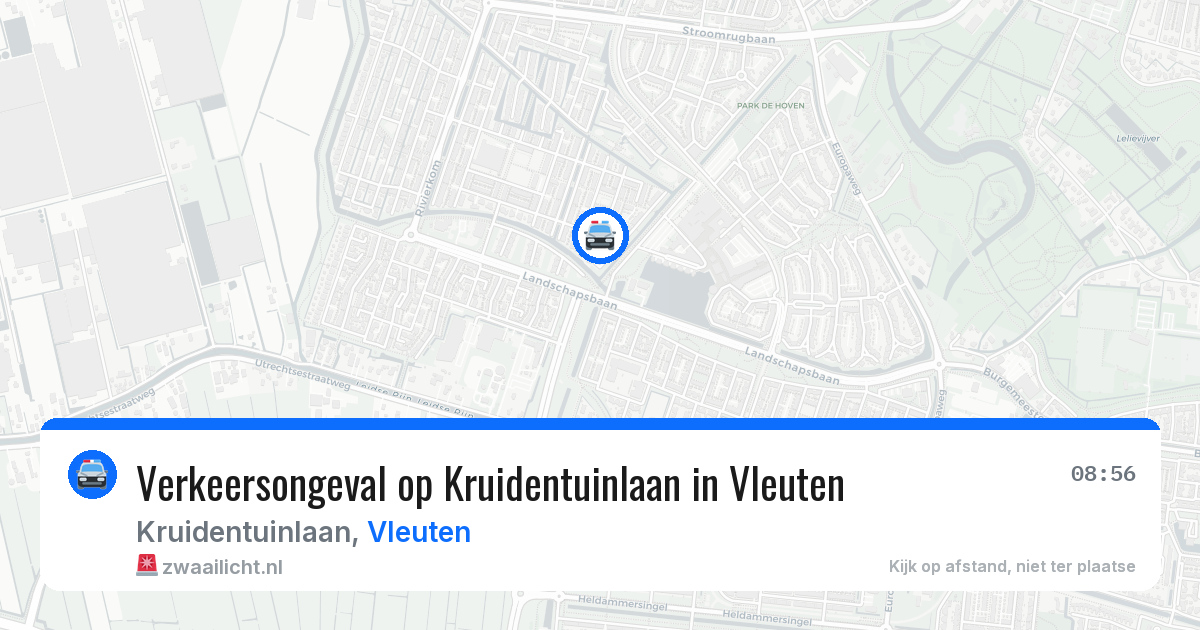 Verkeersongeval op Kruidentuinlaan in Vleuten — 23 jan 2026