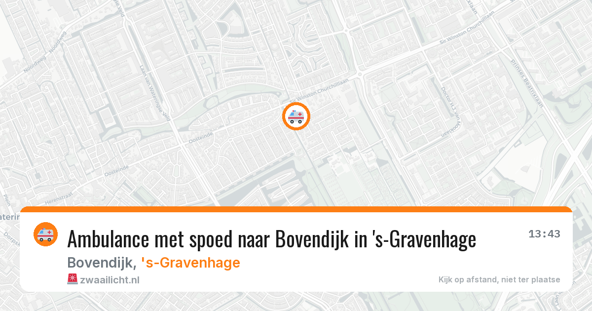 Ambulance met spoed naar Bovendijk in 's-Gravenhage — 10 jul 2026