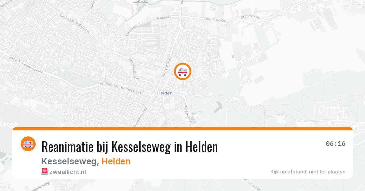 Reanimatie bij Kesselseweg in Helden — 17 jan 2026