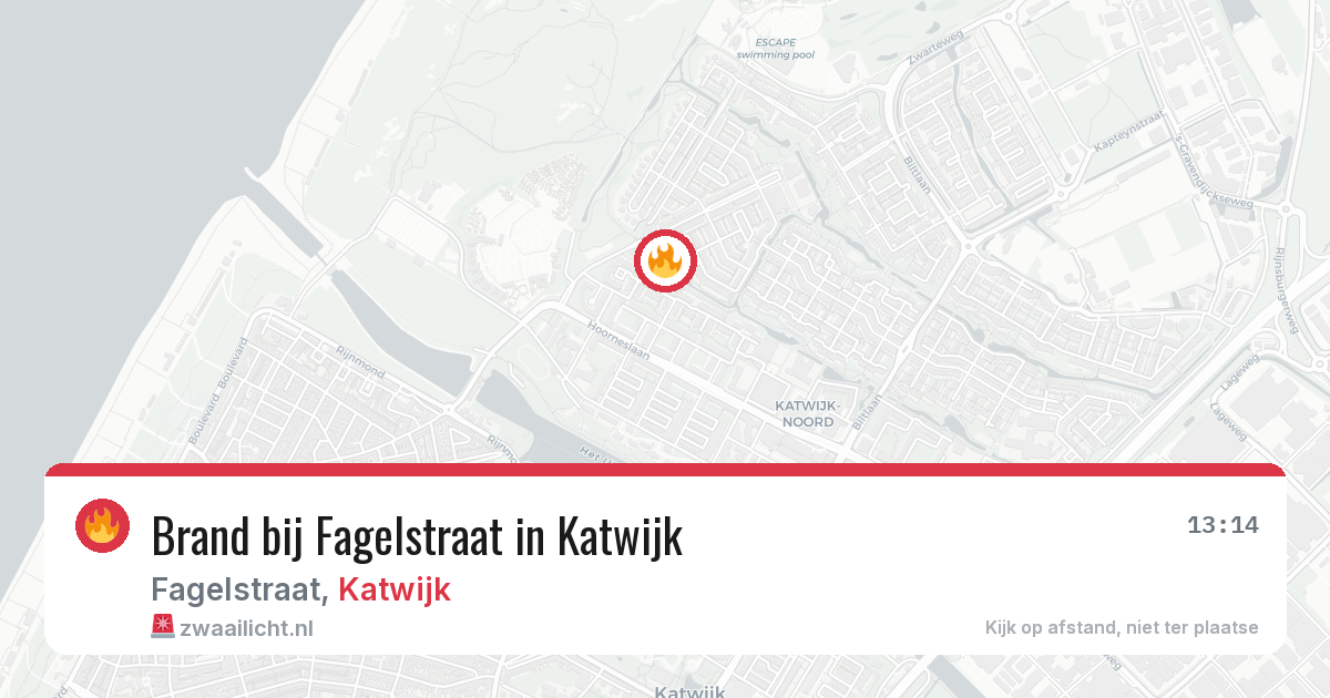 Brand bij Fagelstraat in Katwijk — 7 apr 2026