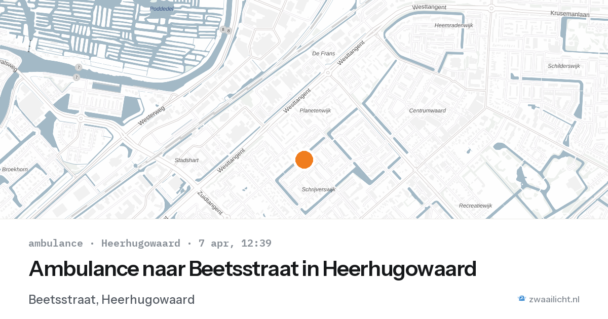 Ambulance naar Beetsstraat in Heerhugowaard — 7 apr 2026