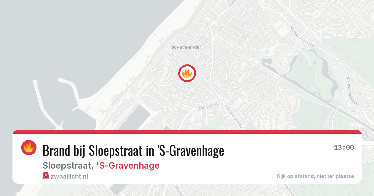 Brand bij Sloepstraat in 'S-Gravenhage — 10 jun 2026