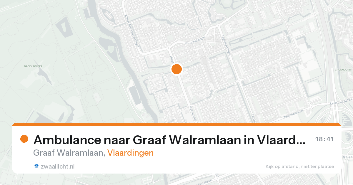 Ambulance naar Graaf Walramlaan in Vlaardingen — 14 jul 2026
