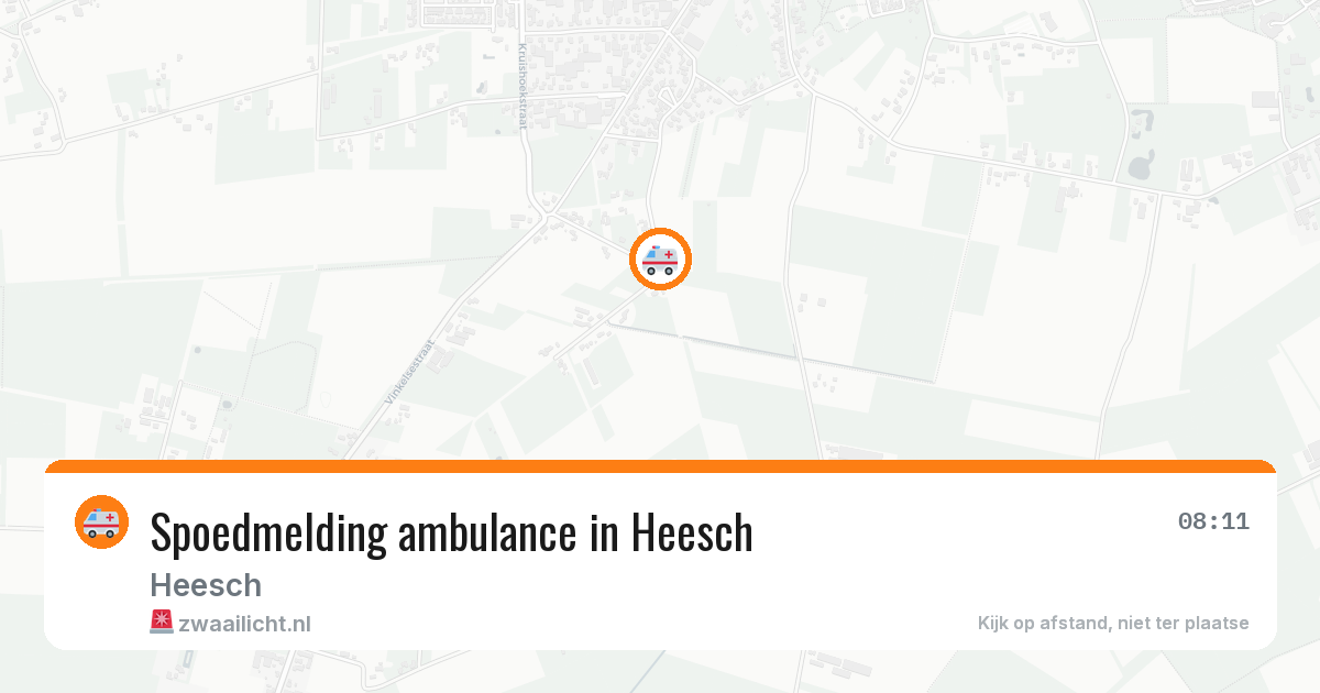 Spoedmelding ambulance in Heesch — 11 aug 2026