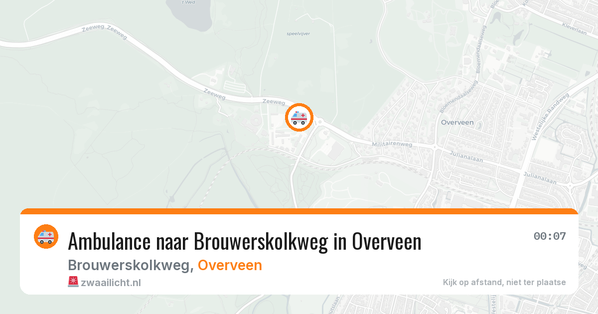 Ambulance naar Brouwerskolkweg in Overveen — 29 mei 2026