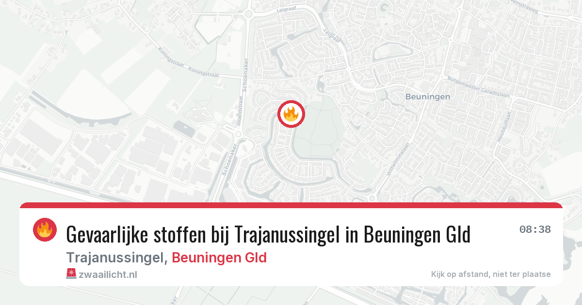Gevaarlijke stoffen bij Trajanussingel in Beuningen Gld — 25 jun 2026