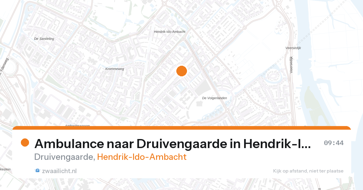 Ambulance naar Druivengaarde in Hendrik-Ido-Ambacht — 28 aug 2026