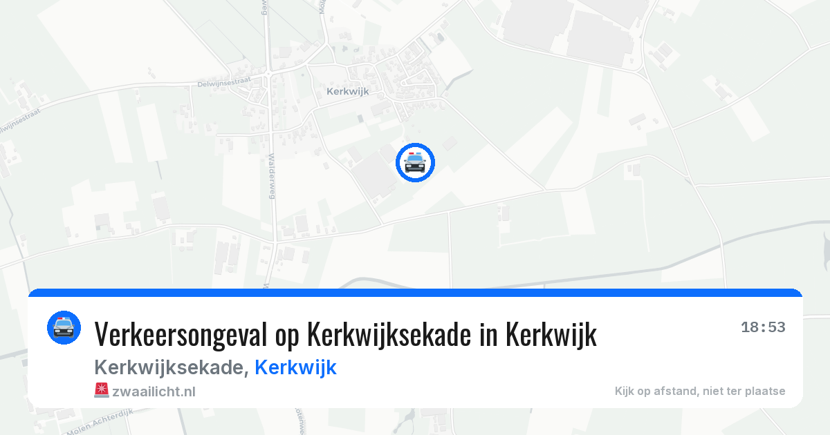 Verkeersongeval op Kerkwijksekade in Kerkwijk — 20 jun 2026