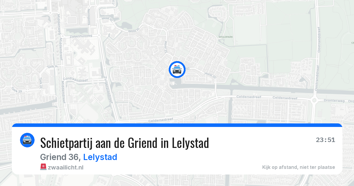 Schietpartij aan de Griend in Lelystad — 18 mei 2026
