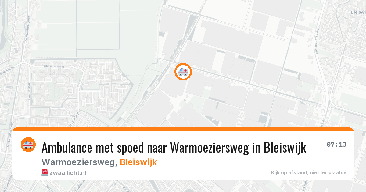 Ambulance met spoed naar Warmoeziersweg in Bleiswijk — 27 jul 2026