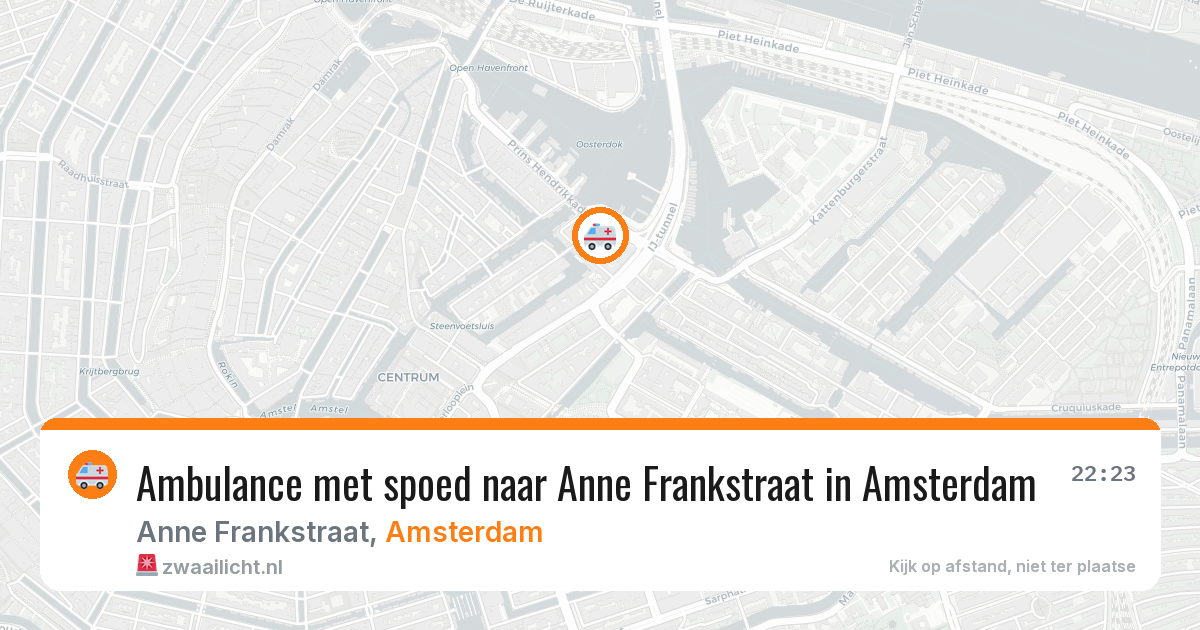 Ambulance met spoed naar Anne Frankstraat in Amsterdam — 28 feb 2026