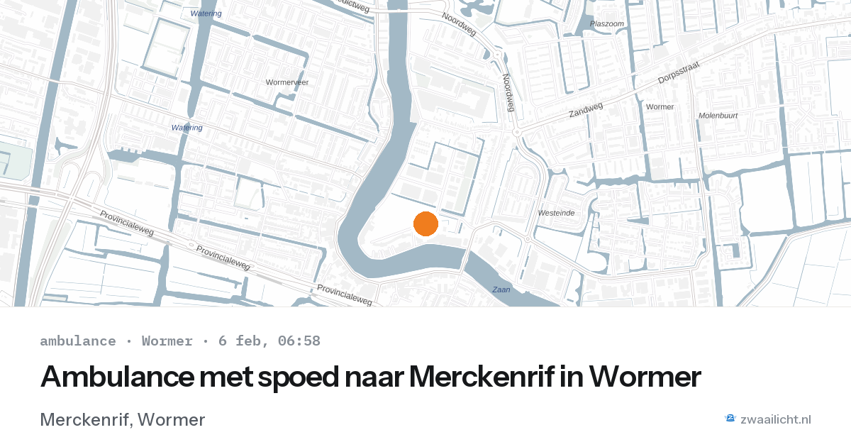 Ambulance met spoed naar Merckenrif in Wormer — 6 feb 2026