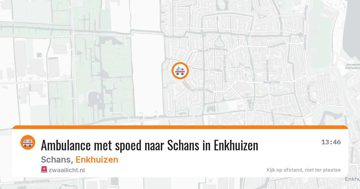 Ambulance met spoed naar Schans in Enkhuizen — 24 jan 2026