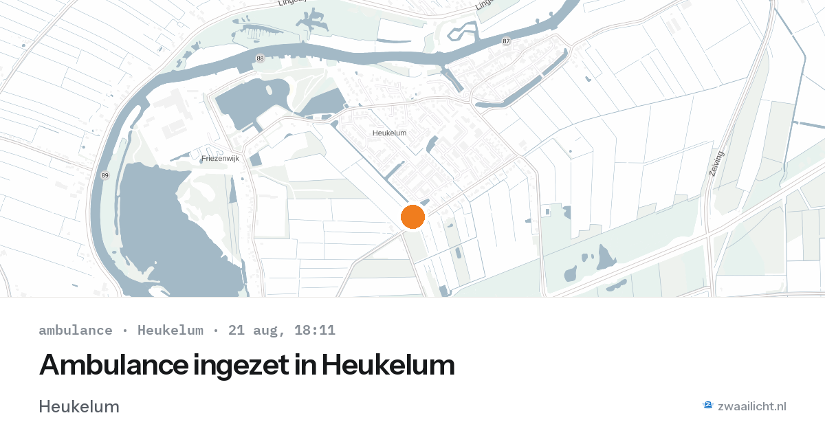 Ambulance ingezet in Heukelum — 21 aug 2026