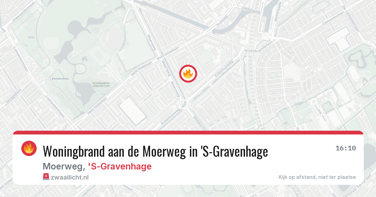 Woningbrand aan de Moerweg in 'S-Gravenhage — 28 mei 2026