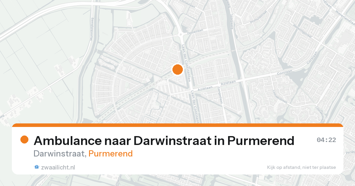 Ambulance naar Darwinstraat in Purmerend — 7 feb 2026