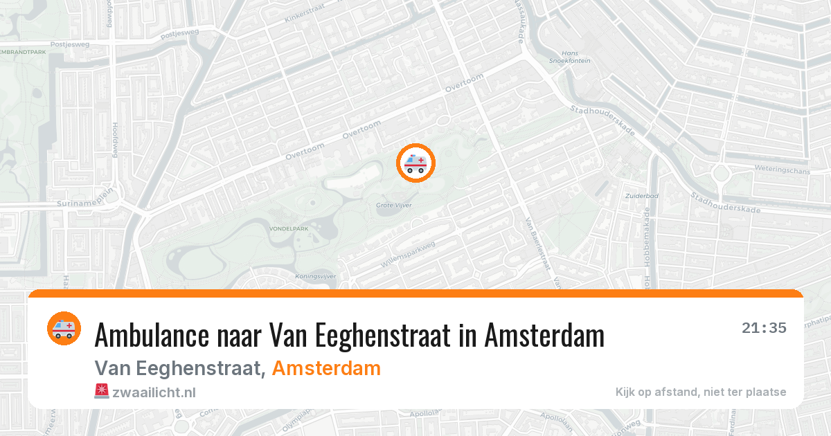 Ambulance naar Van Eeghenstraat in Amsterdam — 7 jun 2026