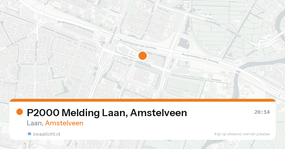 P2000 Melding Laan, Amstelveen — 31 jan 2026