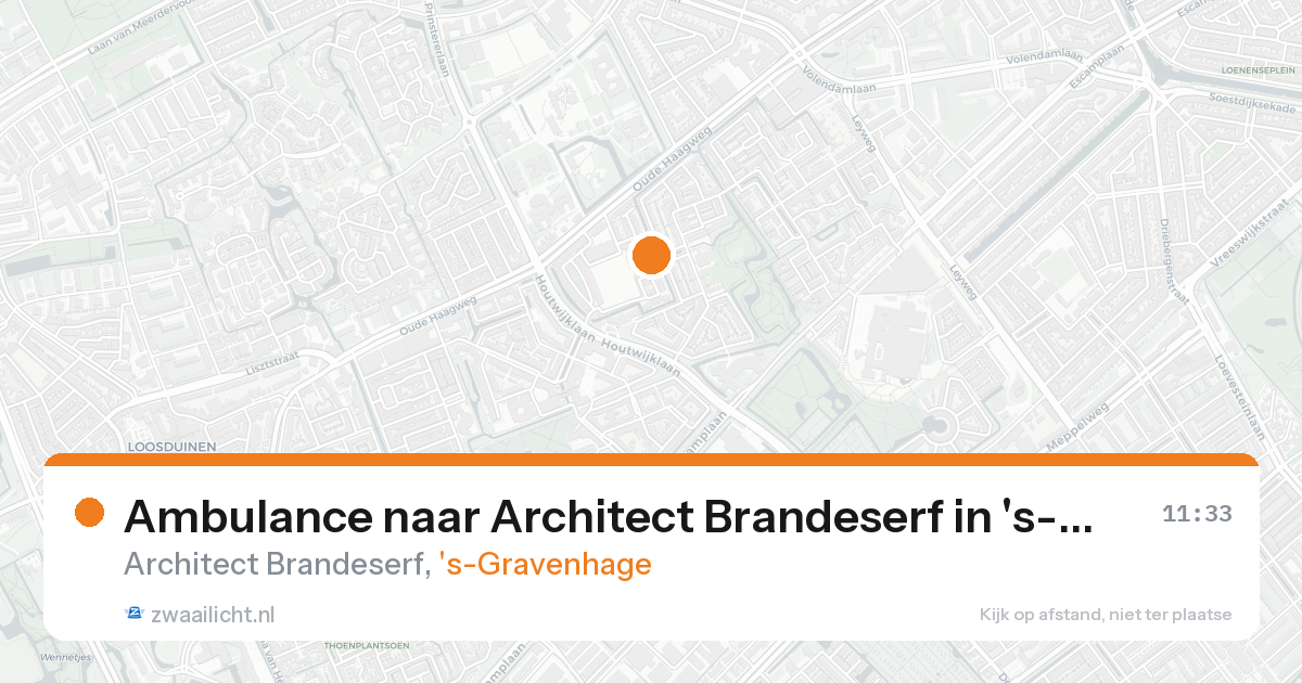 Ambulance naar Architect Brandeserf in 's-Gravenhage — 24 aug 2026