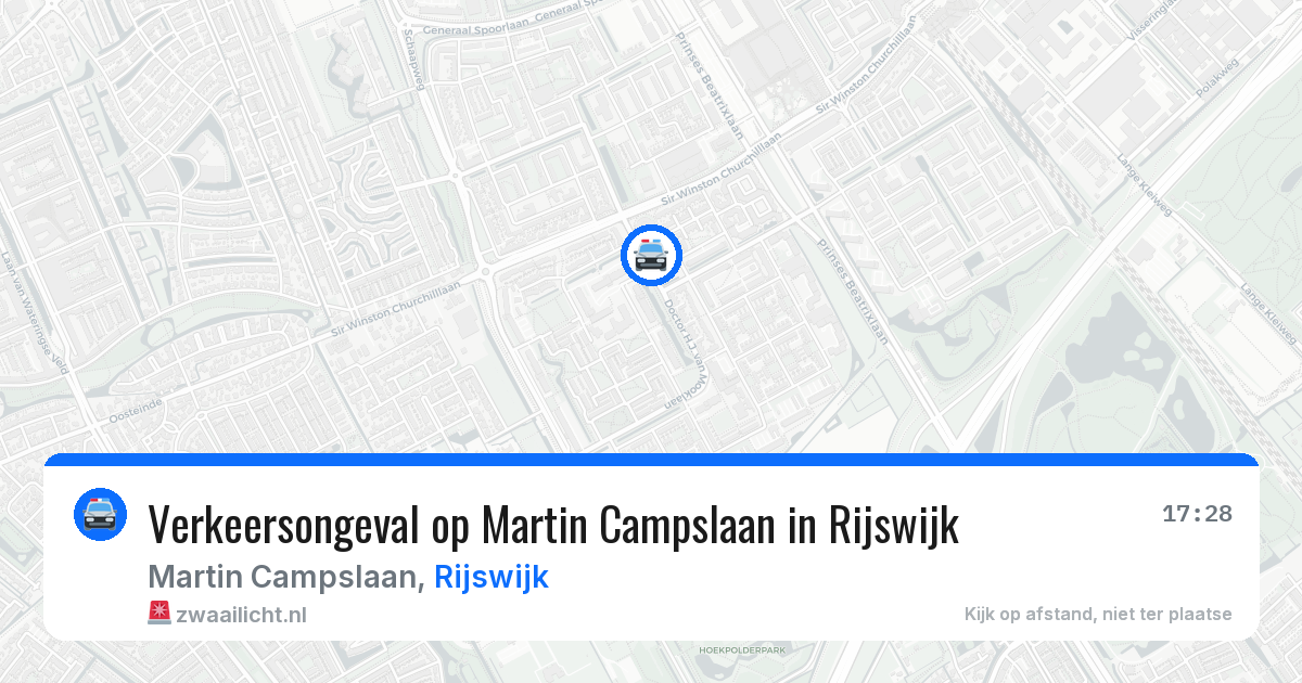 Verkeersongeval op Martin Campslaan in Rijswijk — 25 jun 2026