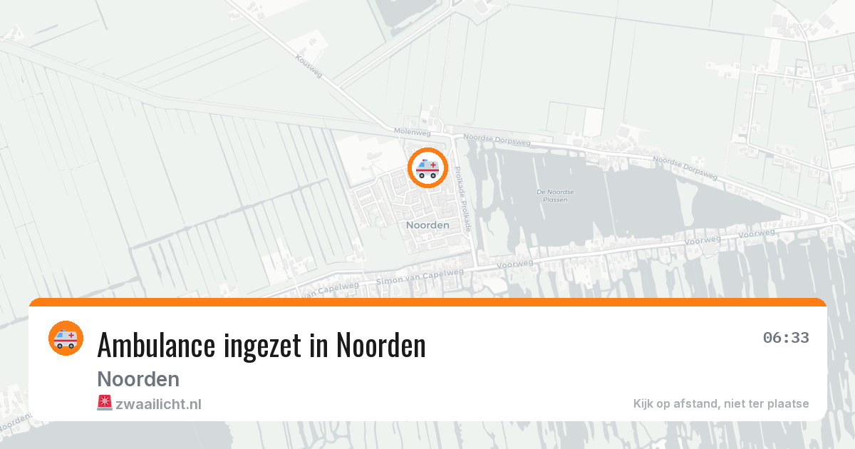 Ambulance ingezet in Noorden — 13 mrt 2026