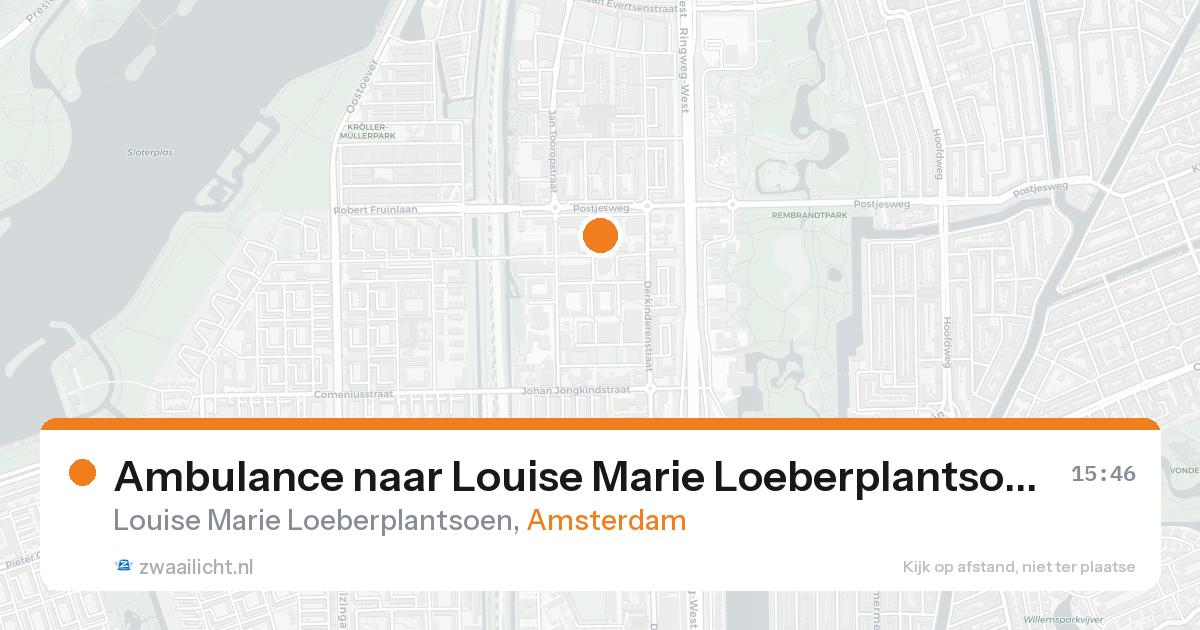 Ambulance naar Louise Marie Loeberplantsoen in Amsterdam — 16 aug 2026