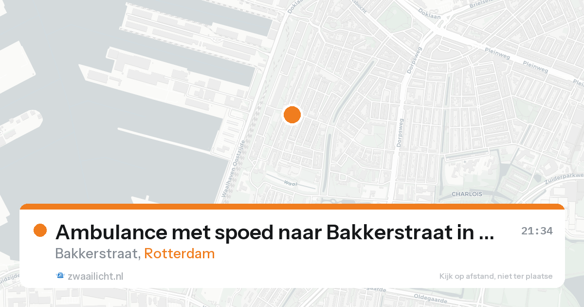 Ambulance met spoed naar Bakkerstraat in Rotterdam — 18 aug 2026