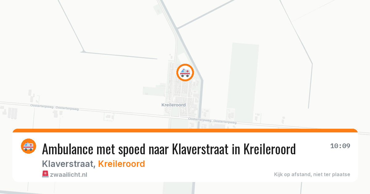 Ambulance met spoed naar Klaverstraat in Kreileroord — 24 mrt 2026