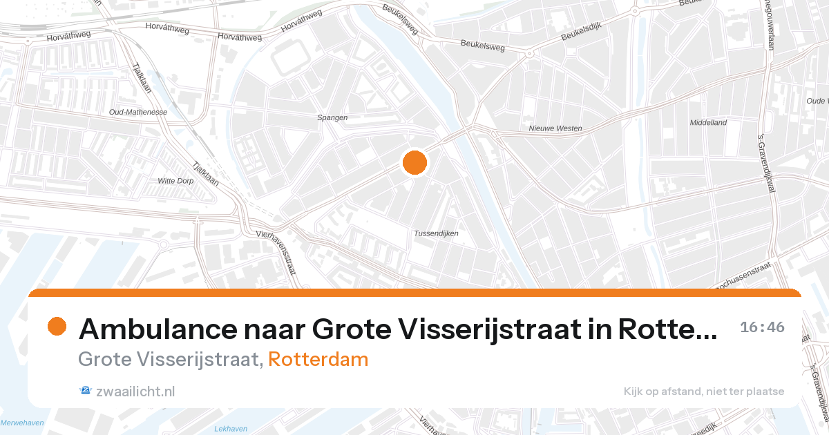 Ambulance naar Grote Visserijstraat in Rotterdam — 27 aug 2026