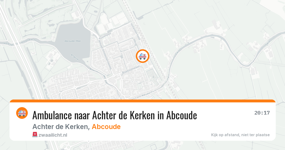 Ambulance naar Achter de Kerken in Abcoude — 19 jun 2026