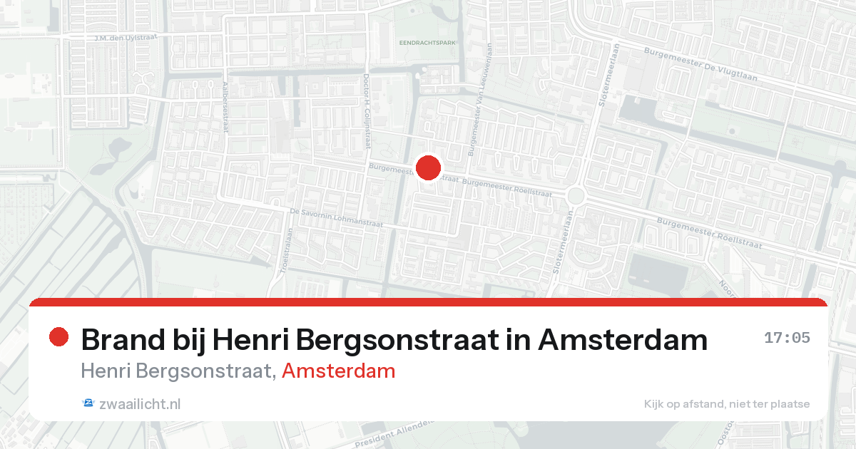 Brand bij Henri Bergsonstraat in Amsterdam — 25 aug 2026