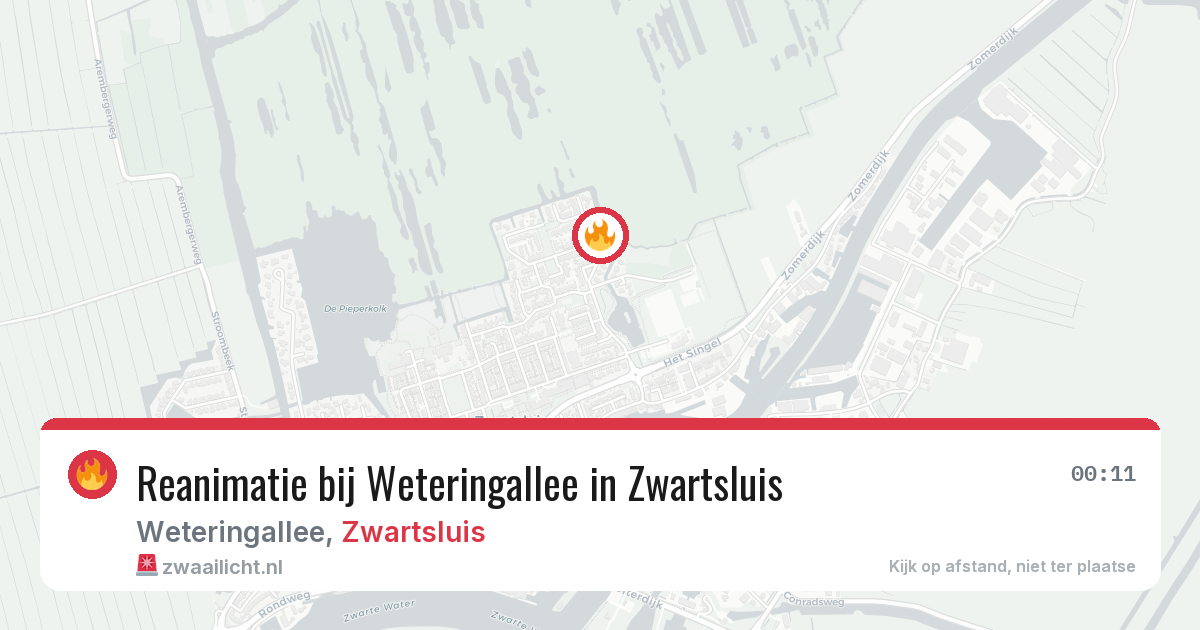 Reanimatie bij Weteringallee in Zwartsluis — 23 mei 2026