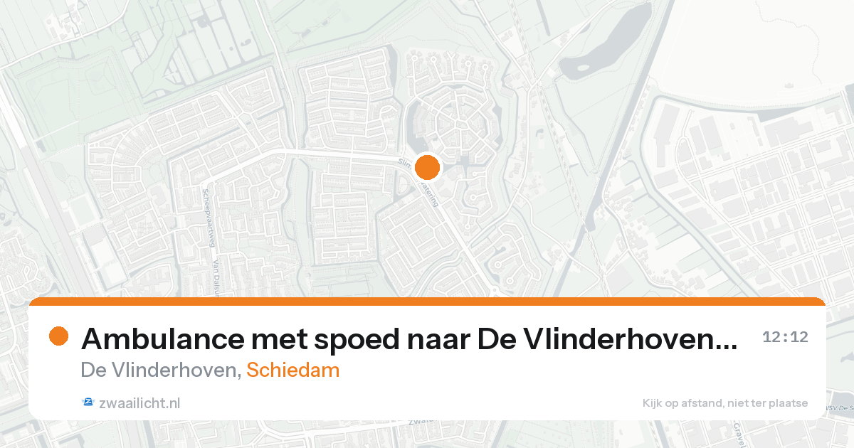 Ambulance met spoed naar De Vlinderhoven in Schiedam — 21 aug 2026