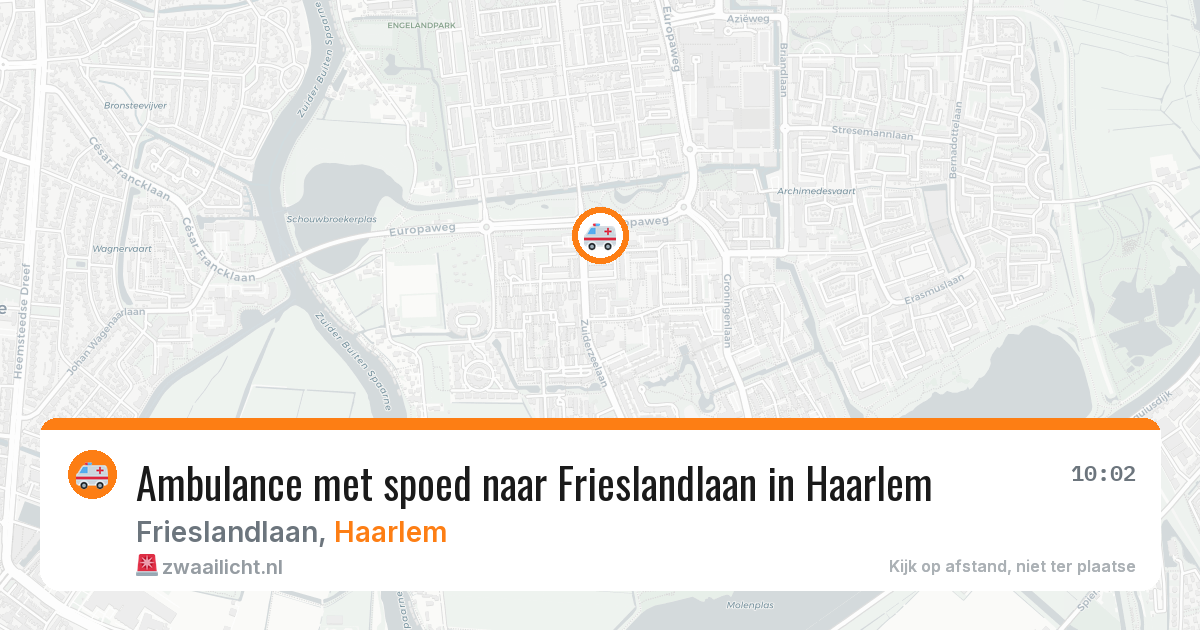 Ambulance met spoed naar Frieslandlaan in Haarlem — 16 apr 2026