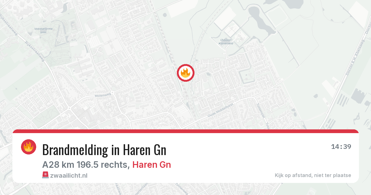 Brandmelding in Haren Gn — 22 apr 2026