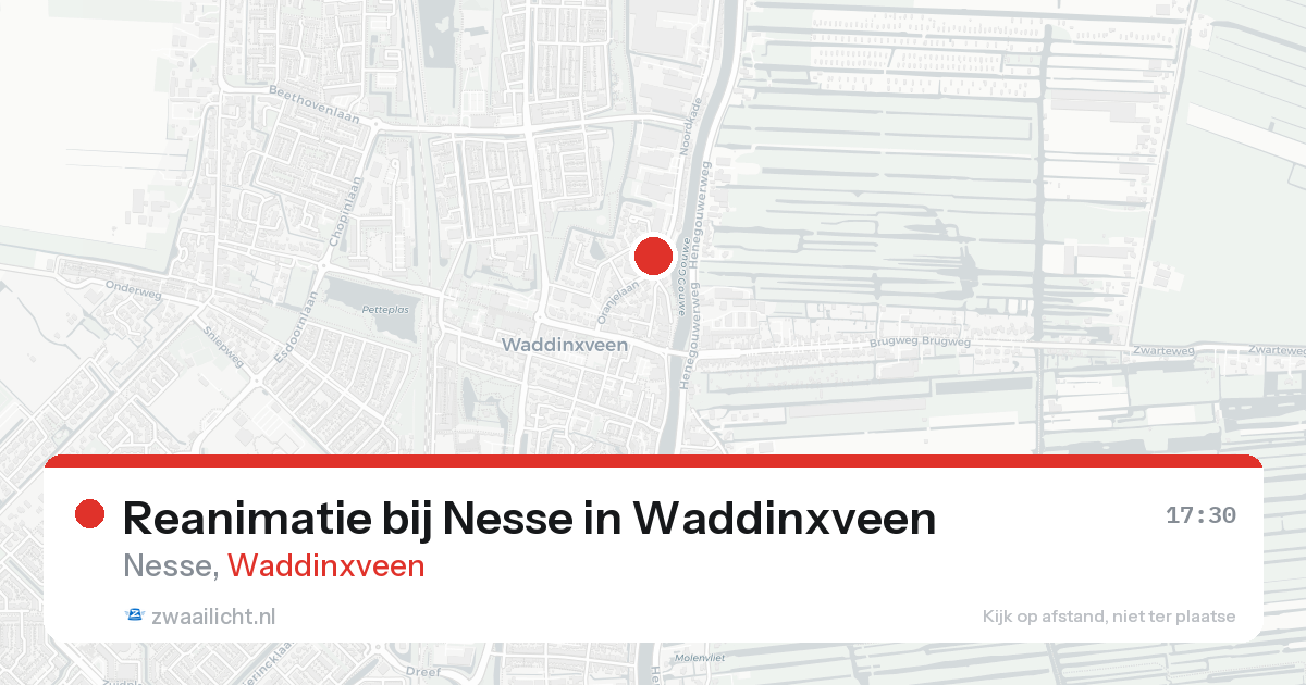 Reanimatie bij Nesse in Waddinxveen — 11 jun 2026