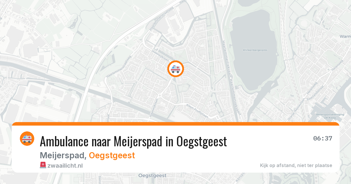 Ambulance naar Meijerspad in Oegstgeest — 28 jul 2026