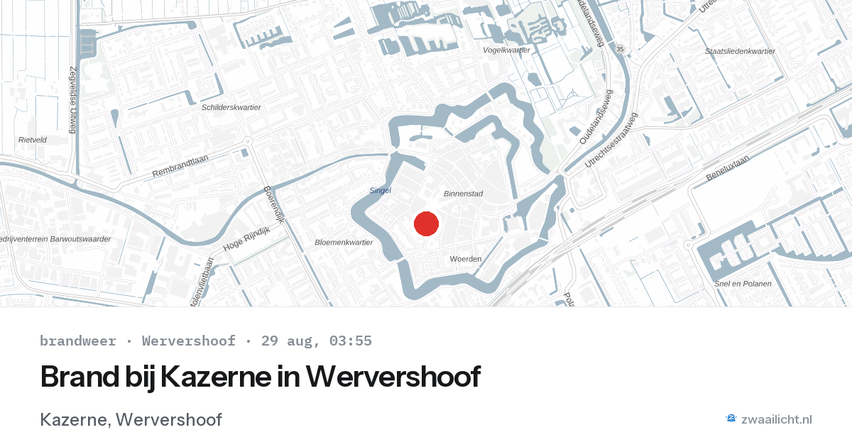 Brand bij Kazerne in Wervershoof — 29 aug 2026