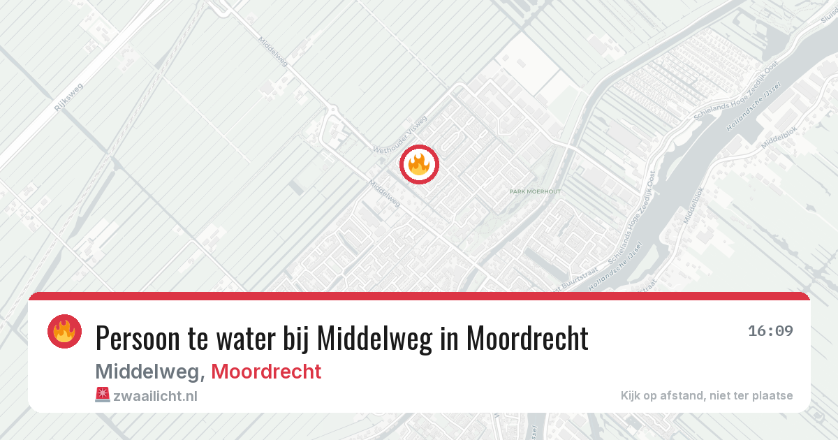 Persoon te water bij Middelweg in Moordrecht — 29 jun 2026