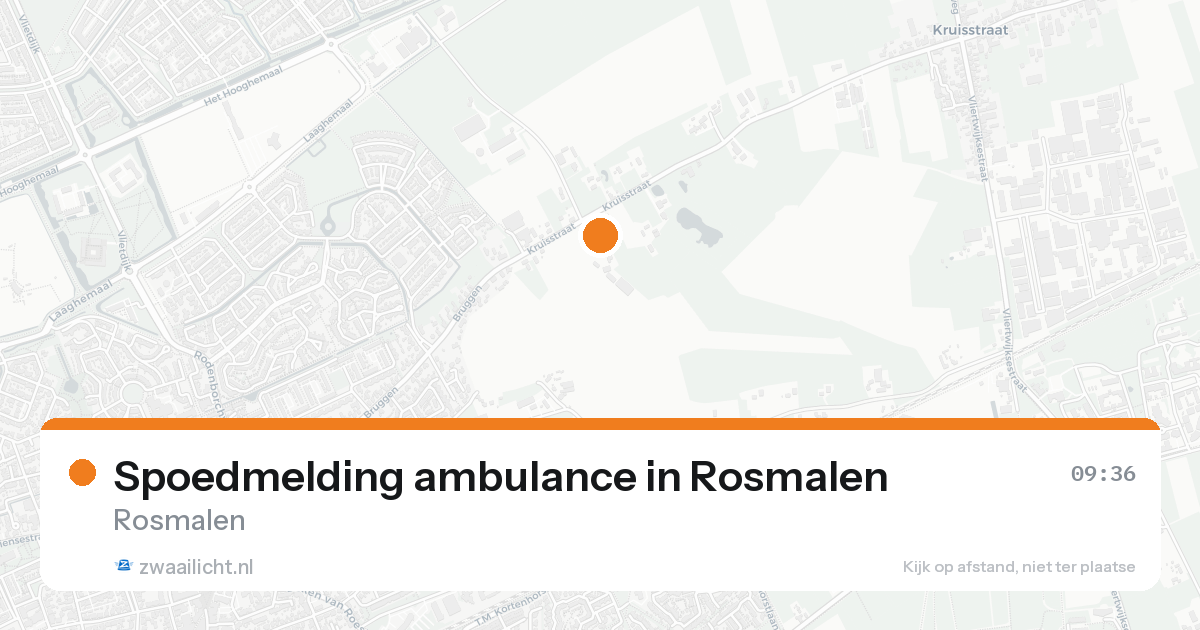 Spoedmelding ambulance in Rosmalen — 20 aug 2026