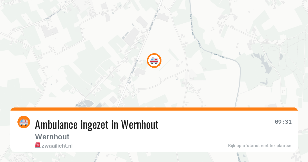 Ambulance ingezet in Wernhout — 11 aug 2026