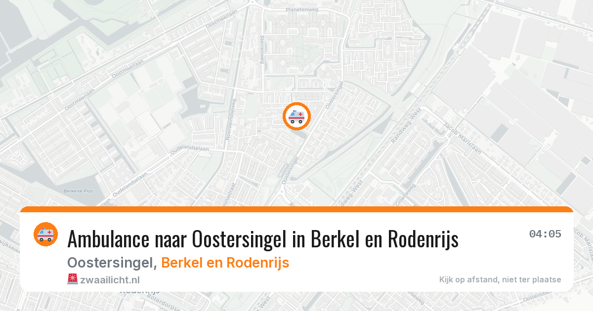 Ambulance naar Oostersingel in Berkel en Rodenrijs — 15 apr 2026