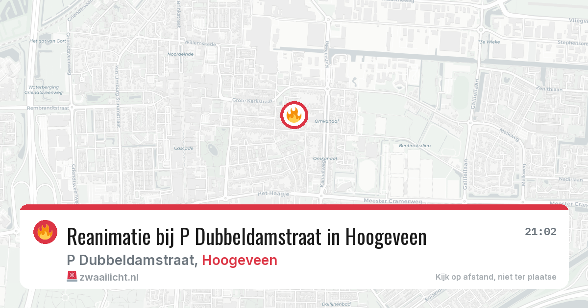 Reanimatie bij P Dubbeldamstraat in Hoogeveen — 9 aug 2026