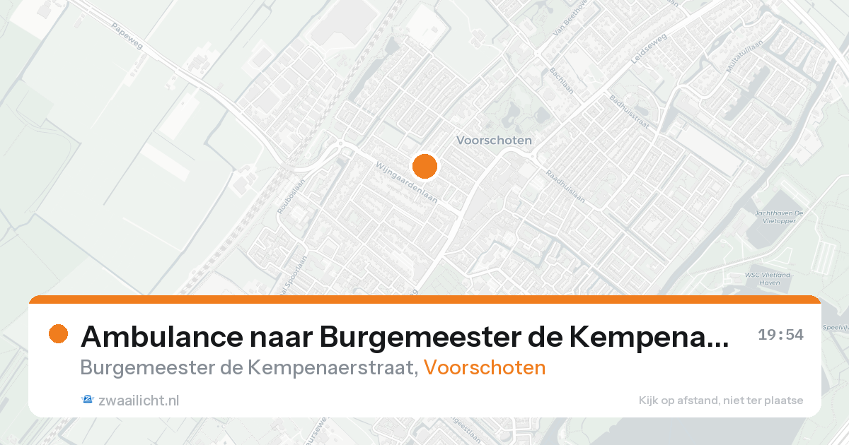 Ambulance naar Burgemeester de Kempenaerstraat in Voorschoten — 25 aug 2026