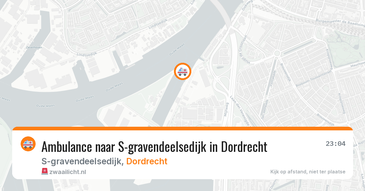 Ambulance naar S-gravendeelsedijk in Dordrecht — 8 jul 2026