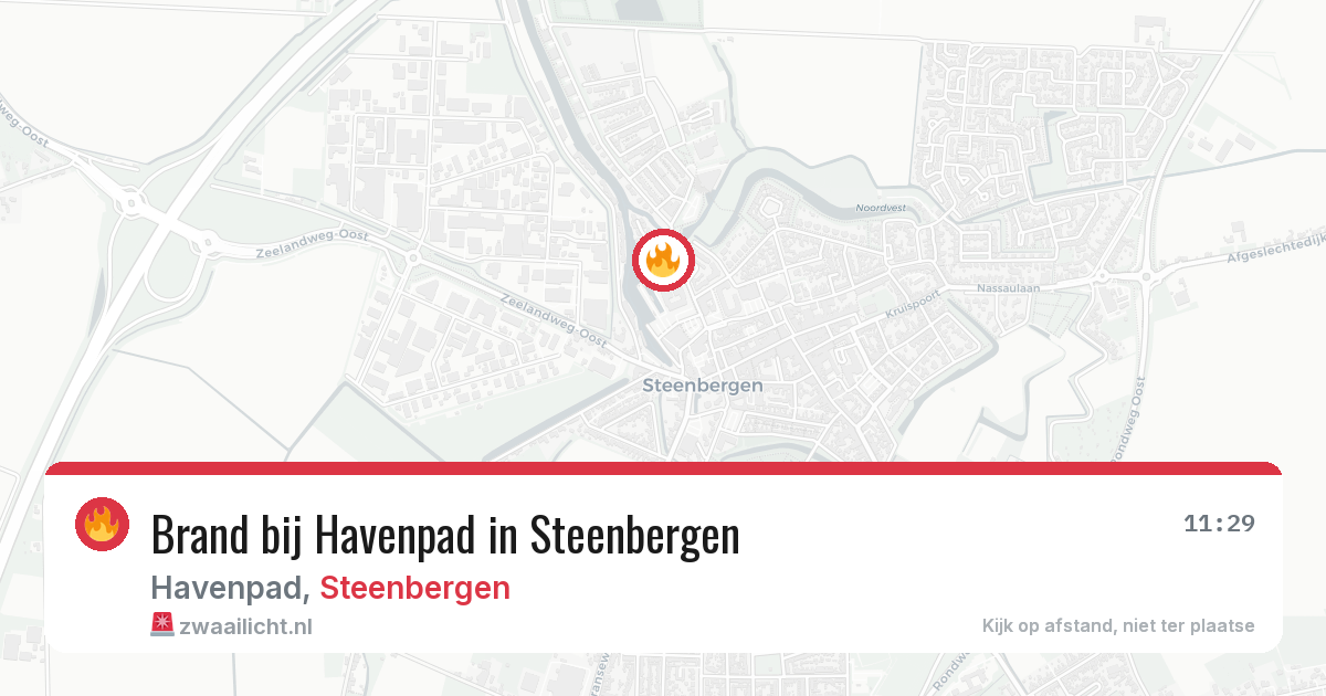 Brand bij Havenpad in Steenbergen — 29 jun 2026