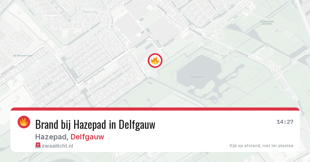 Brand bij Hazepad in Delfgauw — 25 mei 2026